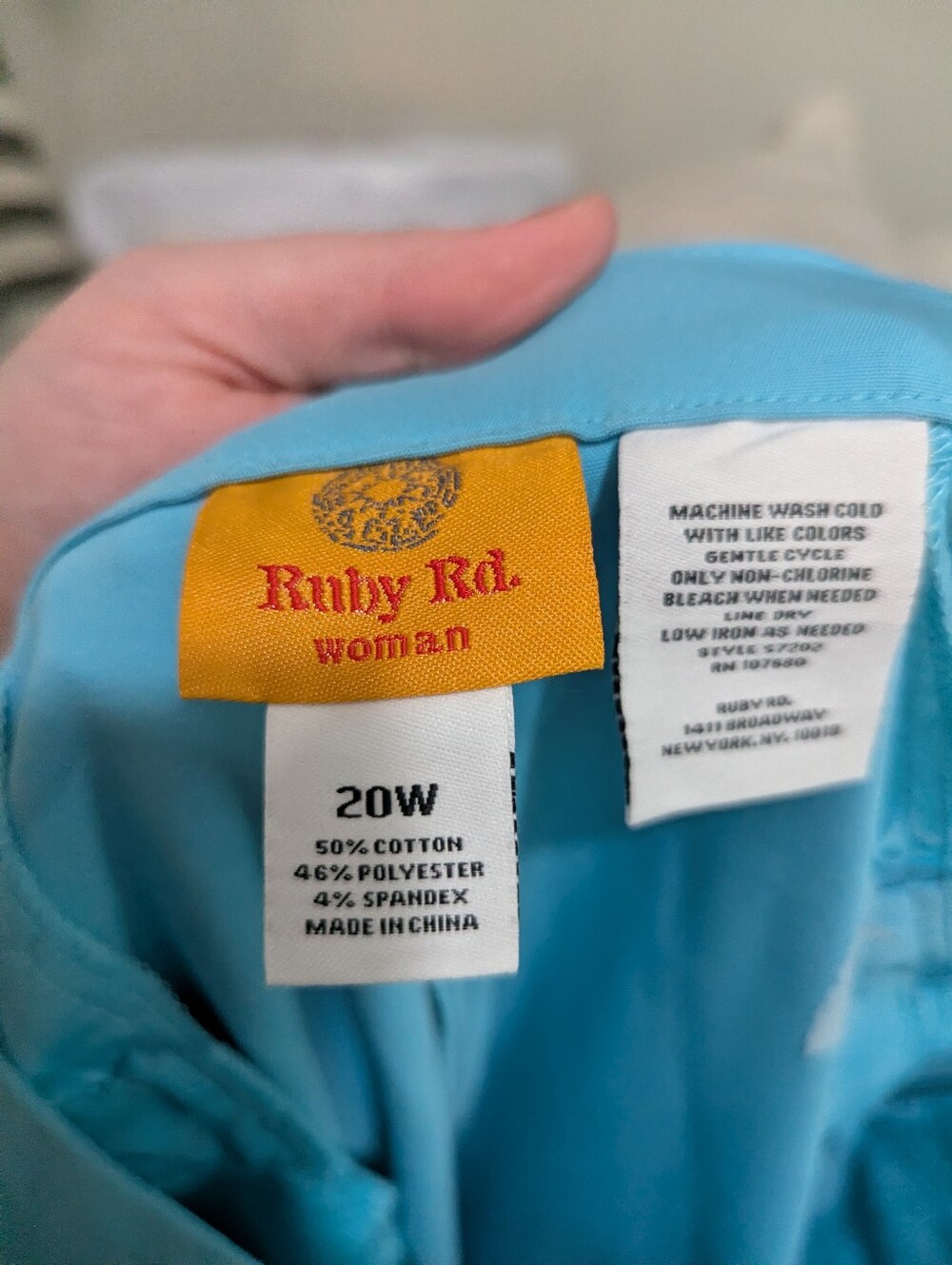 Ruby Rd. Light Blue Capri Pants - Picture 3 of 3
